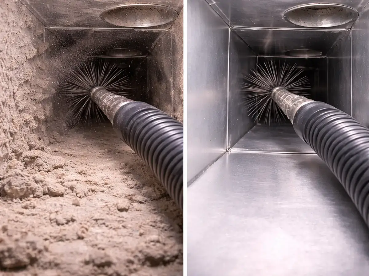 Air Duct Cleaning Before and After Wylie TX