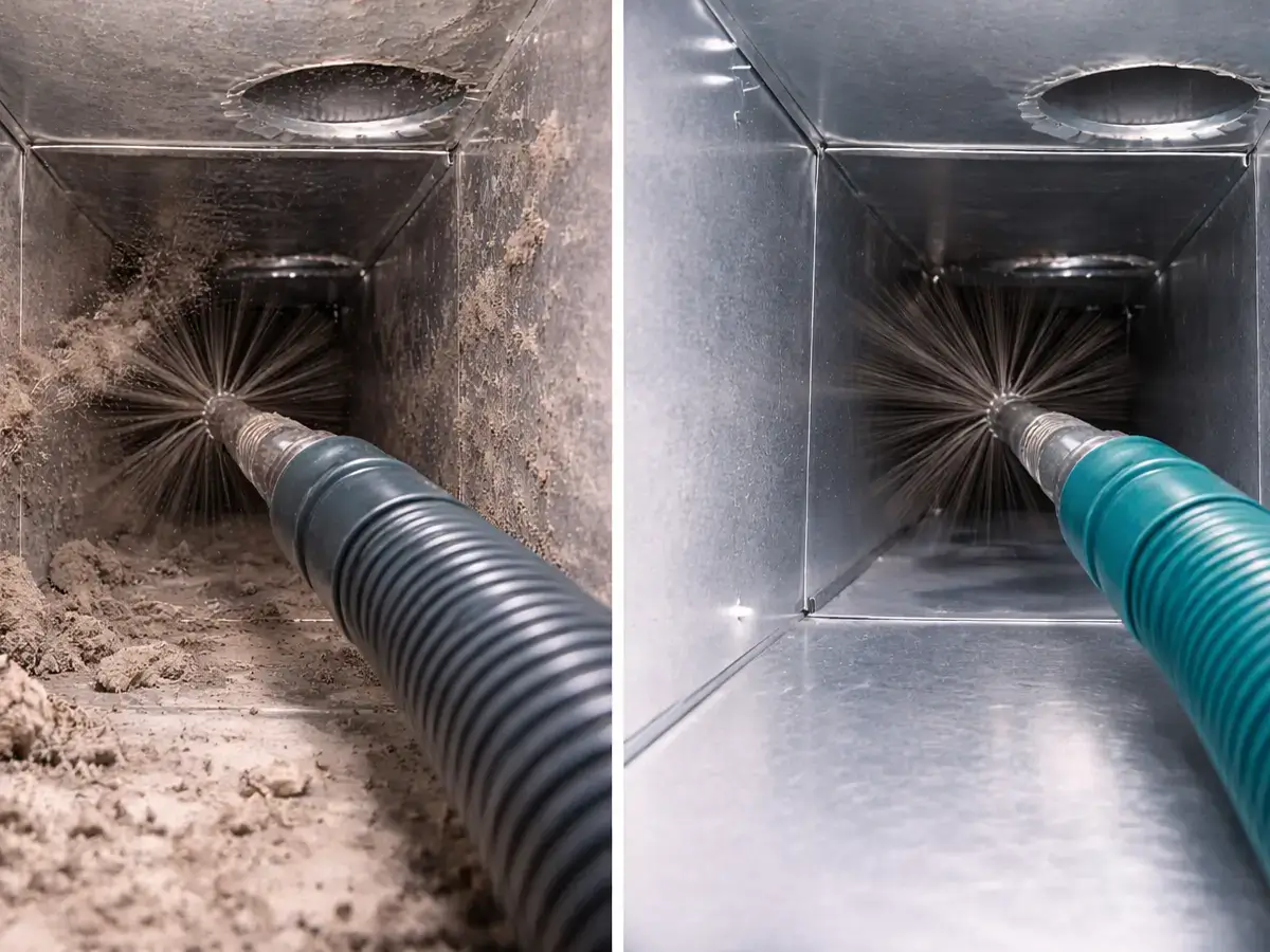 Air Duct Cleaning Before and After Wylie TX