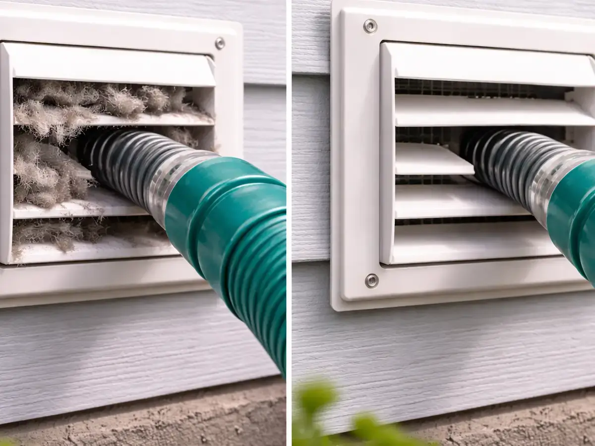 Dryer Vent Cleaning Before and After Wylie TX