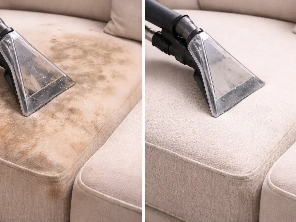 Upholstery Cleaning Before and After Wylie TX