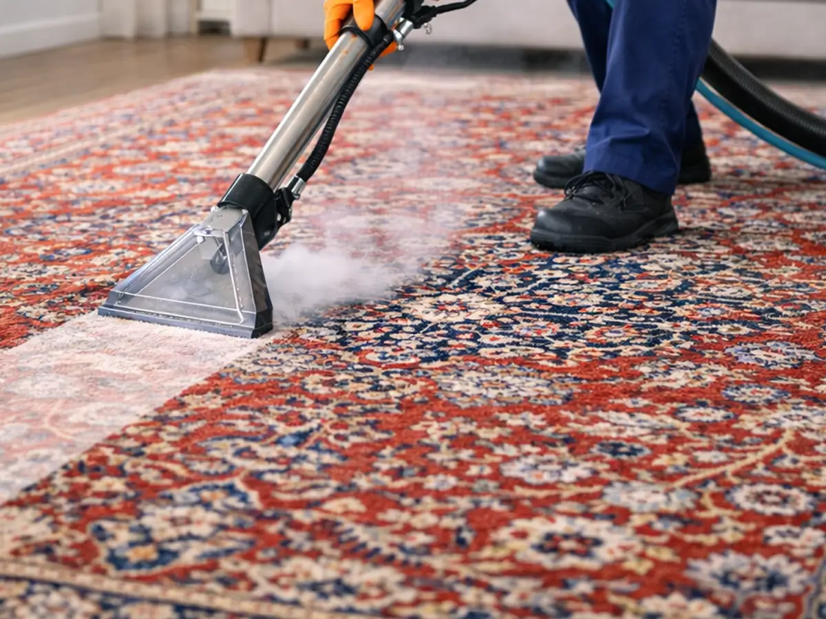 Oriental rug cleaning detail